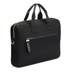 Kazar Laptop Tasker*Tekstil Laptop Taske med Håndtag Sort