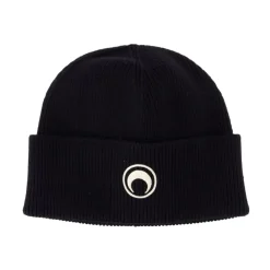 Marine Serre Huer & Kasketter*Uld Beanie Hat Sort