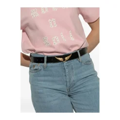 Zadig & Voltaire Bælter*vinge bælte med guld-tone spænde Sort