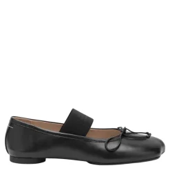 MM6 Maison Margiela Ballerina Sko*e flade sko 100% fåreskind Sort