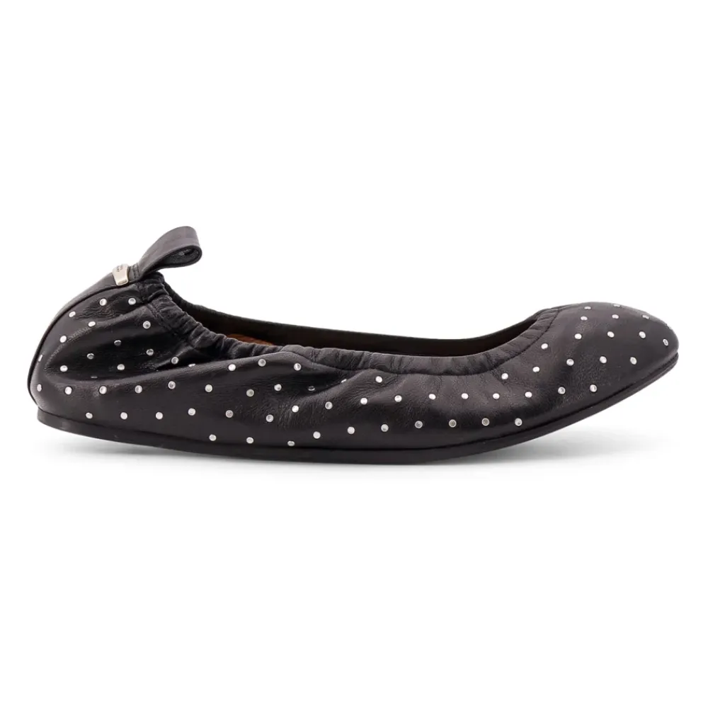 Isabel Marant Ballerina Sko*e flade sko med logoindsats Sort