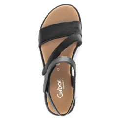 Gabor Sandaler*e glatte lædersandaler Sort