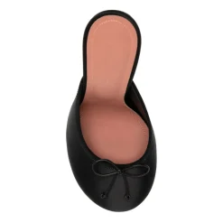 Amina Muaddi Stiletter*e Læder Mules Sort