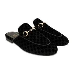 Gucci Loafers*e Silke & Nylon Sandaler Sort