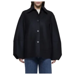 Harris Wharf London Jakker*e Uldfrakker Sort