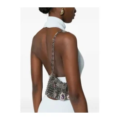 Rabanne Bæltetasker*Sparkle Discs Nano Taske Grå