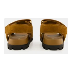 Miu Miu Sandaler*Sporty Matelassé Nappa Lædersandaler Brun