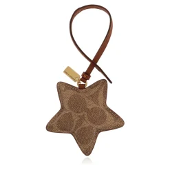 Coach Tilbehør Til Tasker*Star Puffy Bag Charm In Signature Canvas Brun