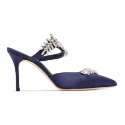 Manolo Blahnik Stiletter*Stiletmules Blå