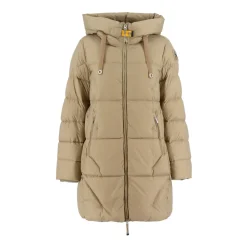 Parajumpers Frakker*Stilfuld Lang Jakke med Dobbelt Lynlås Beige