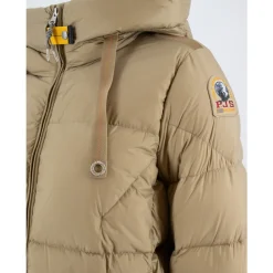 Parajumpers Frakker*Stilfuld Lang Jakke med Dobbelt Lynlås Beige