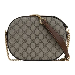 Gucci Skuldertasker*Stilfuld læder crossbody taske Beige