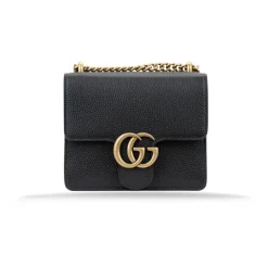 Gucci Skuldertasker*Stilfuld læder crossbody taske med kæde Sort