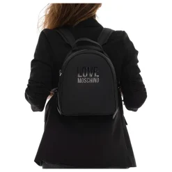 Love Moschino Rygsække*Stilfuld Rygsæk med Justerbare Stropper Sort