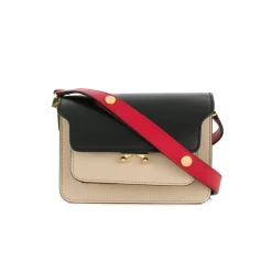 Marni Skuldertasker*Stilfuld Skuldertaske i Sort-Brunt-Rødt Multifarvet