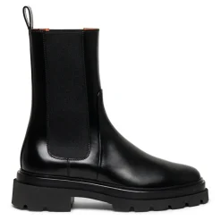 Santoni Chelsea Boots*Stilfulde læderkampstøvler Sort