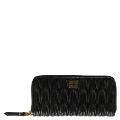 Miu Miu Punge & Kortholder*Stor Matelassé Nappa Læderpung Sort