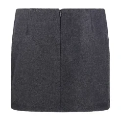 Sportmax Nederdele*Straight Hem Wool Skirt Grå