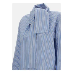 PLAN C Bluser & Skjorter*Stribet bomuldsskjorte Blå