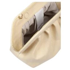 THEMOIRè Clutch*Stribet effekt Håndtaske i imiteret læder Beige