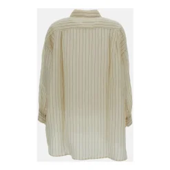 Casey Casey Bluser & Skjorter*Stribet silkeskjorte Beige
