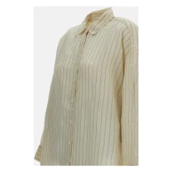 Casey Casey Bluser & Skjorter*Stribet silkeskjorte Beige