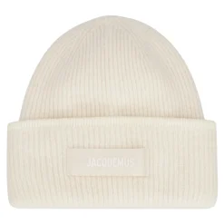 Jacquemus Huer & Kasketter*Strikket Alpaka Uld Beanie Beige