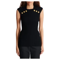 Balmain Striktrøjer & Sweatere*Striktrøje med 6 knapper Sort