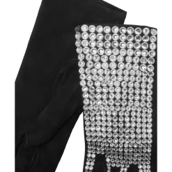Philipp Plein Handsker*Suede Mid-Gloves Crystal Sort