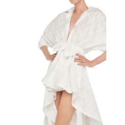 Norma Kamali Kjoler*Super Oversized BF NK Shirt Babydoll Mini Kjole Hvid