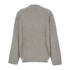 Soft Goat Striktrøjer & Sweatere*Sweater med rund hals og børstet effekt i cashmere Grå