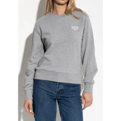 A.P.C. Sweatshirts*Sweatshirt med broderet logo Grå