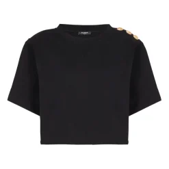 Balmain T-Shirts*Sweatshirt med knapper Sort