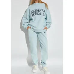 ROTATE Birger Christensen Sweatshirts*Sweatshirt med logo Blå