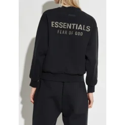 Fear Of God Sweatshirts*Sweatshirt med trykt logo Sort