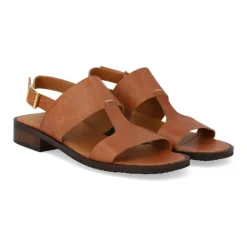 Angulus Sandaler*Tan Lædersandal med Dekorativ Syning Beige
