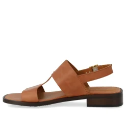 Angulus Sandaler*Tan Lædersandal med Dekorativ Syning Beige
