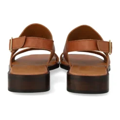Angulus Sandaler*Tan Lædersandal med Dekorativ Syning Beige