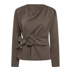 Co'Couture Bluser & Skjorter*TengaCC Plisseret Bluse Brun