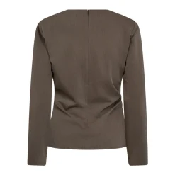 Co'Couture Bluser & Skjorter*TengaCC Plisseret Bluse Brun