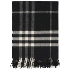 Burberry Tørklæder*Ternet Cashmere Halstørklæde Sort