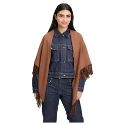 Betty Barclay Tørklæder*Tørklæde med frynser og kunstlæderdetalje Brun