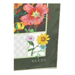 Gucci Tørklæder*Trykt silketørklæde Multifarvet