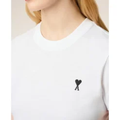 Ami Paris T-Shirts*T-shirt Coeur Hvid