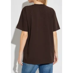 ROTATE Birger Christensen T-Shirts*T-shirt med broderet logo Brun