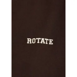 ROTATE Birger Christensen T-Shirts*T-shirt med broderet logo Brun