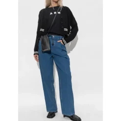 Marni T-Shirts*T-shirt med logo Sort