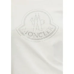 Moncler T-Shirts*T-shirt med logo Hvid