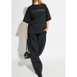 Jil Sander T-Shirts*T-shirt med logo Sort
