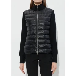 Moncler Striktrøjer & Sweatere*Turtleneck Cardigan med dunfyld Sort